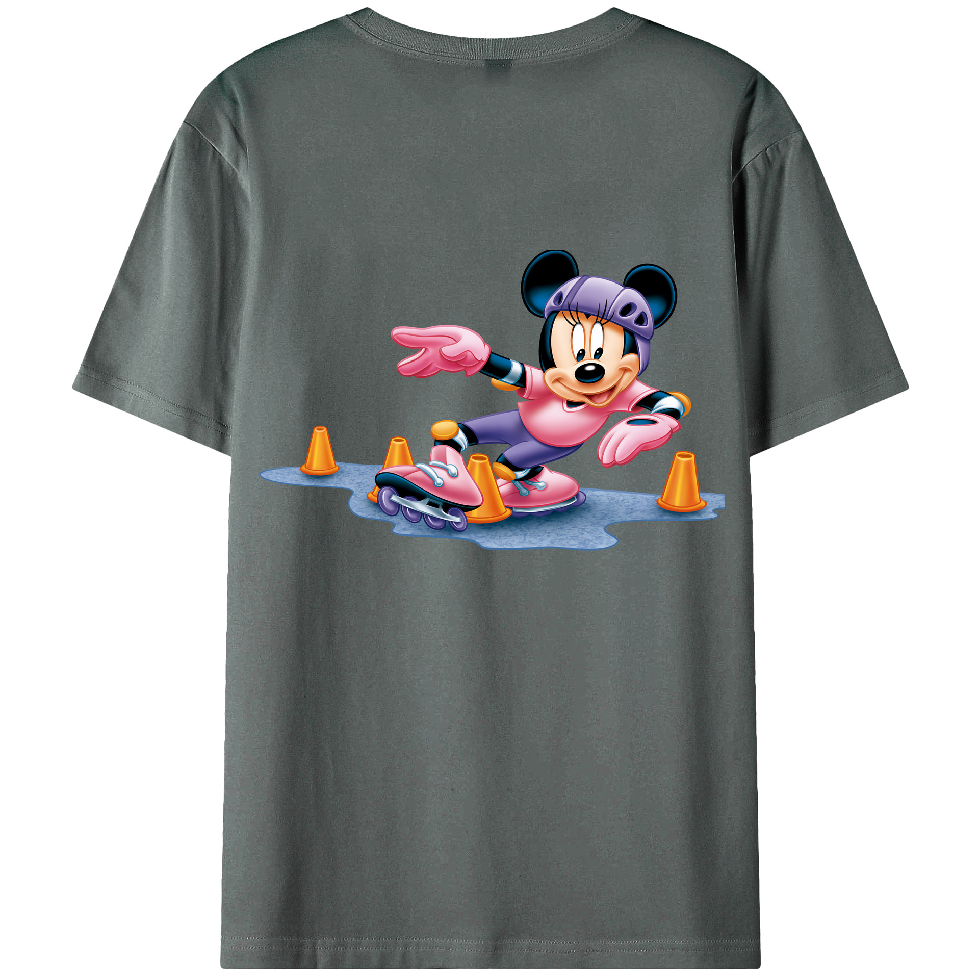 （画像用） ミッキーマウス Mickey Mouse 綿100％ メンズ半袖Tシャツ（バックプリント） 通気性